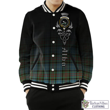 Walkinshaw Tartan Baseball Jacket Featuring Alba Gu Brath Family Crest Celtic Inspired