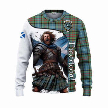 Walkinshaw Crest Tartan Knitted Sweater Inspired by the Freedom of Scottish Warrior