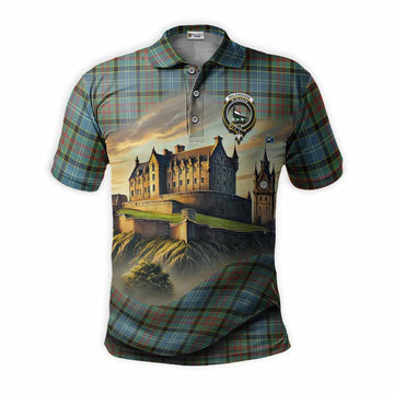 Walkinshaw Tartan Family Crest Polo Shirt with Scottish Ancient Castle Style Kid - Tartan Vibes Clothing
