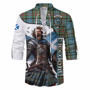 Walkinshaw Crest Tartan Ghillie Kilt Shirt Inspired by the Freedom of Scottish Warrior