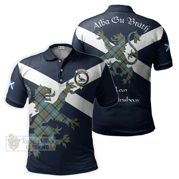 Walkinshaw Tartan Lion Rampant Polo Shirt Proudly Display Your Heritage with Alba Gu Brath and Clan Name