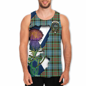 Walkinshaw Tartan Family Crest Men's Tank Top Scottish Thistle Celtic Inspired Men - Tartan Vibes Clothing