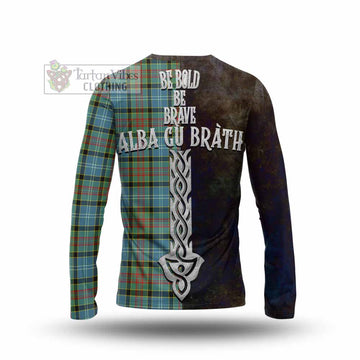 Walkinshaw Tartan Family Crest Long Sleeve T-Shirt Alba Gu Brath Be Brave Lion Ancient Style - Tartan Vibes Clothing