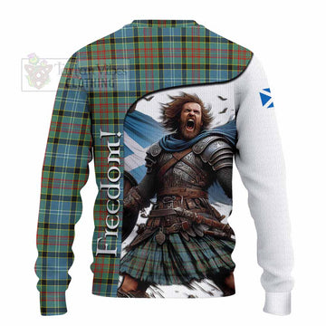 Walkinshaw Crest Tartan Knitted Sweater Inspired by the Freedom of Scottish Warrior