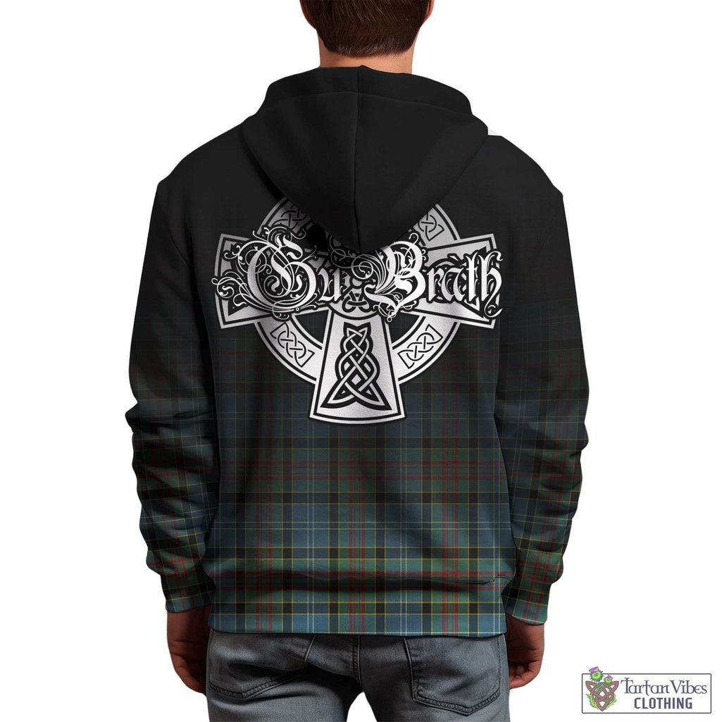 Tartan Vibes Clothing Walkinshaw Tartan Hoodie Featuring Alba Gu Brath Family Crest Celtic Inspired