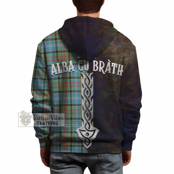 Walkinshaw Tartan Family Crest Hoodie Alba Gu Brath Be Brave Lion Ancient Style - Tartan Vibes Clothing