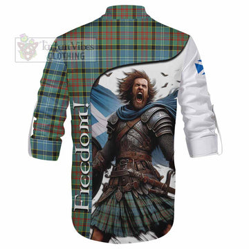 Walkinshaw Crest Tartan Ghillie Kilt Shirt Inspired by the Freedom of Scottish Warrior