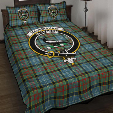 Walkinshaw Tartan Quilt Bed Set with Family Crest