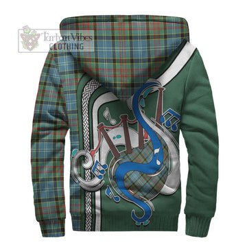 Walkinshaw Tartan Sherpa Hoodie with Epic Bagpipe Style