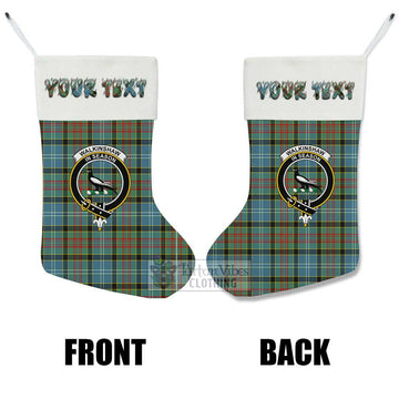 Walkinshaw Tartan Family Crest Christmas Stocking with Personalized Text