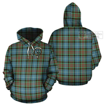 Walkinshaw Tartan Cotton Hoodie with Family Crest