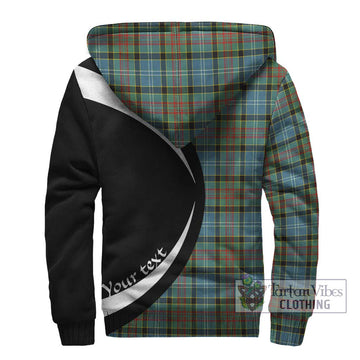 Walkinshaw Tartan Sherpa Hoodie with Family Crest Circle Style