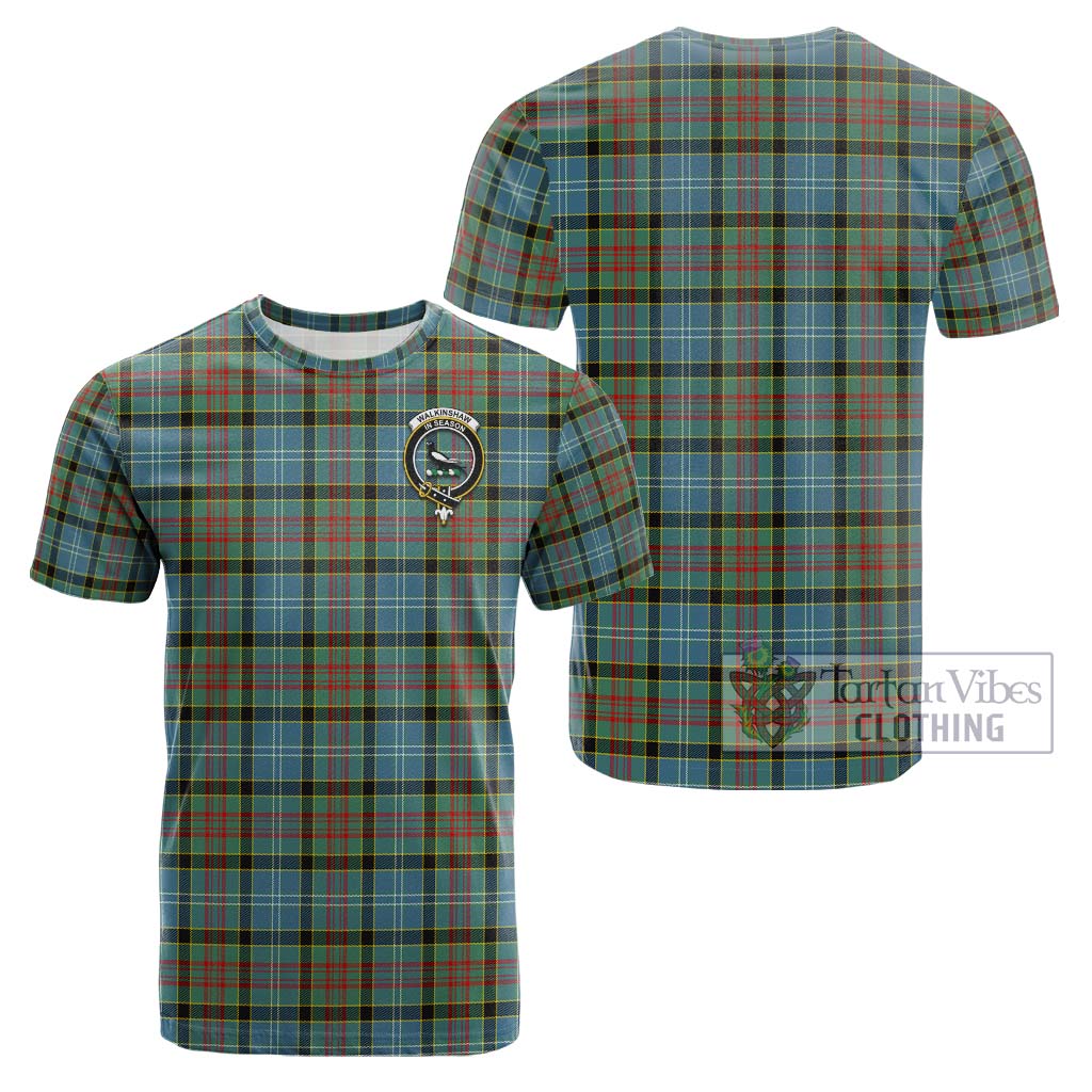 Tartan Vibes Clothing Walkinshaw Tartan Cotton T-Shirt with Family Crest