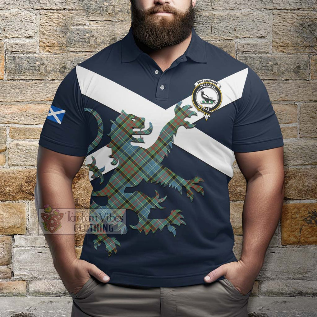 Tartan Vibes Clothing Walkinshaw Tartan Lion Rampant Polo Shirt – Proudly Display Your Heritage with Alba Gu Brath and Clan Name