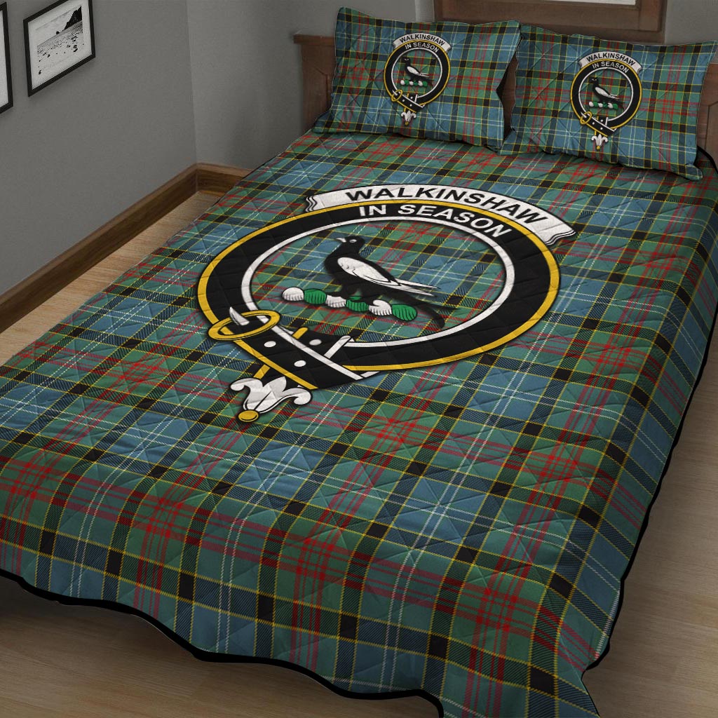 Walkinshaw Tartan Quilt Bed Set with Family Crest - Tartan Vibes Clothing