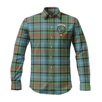 Walkinshaw Tartan Long Sleeve Button Up Shirt with Family Crest