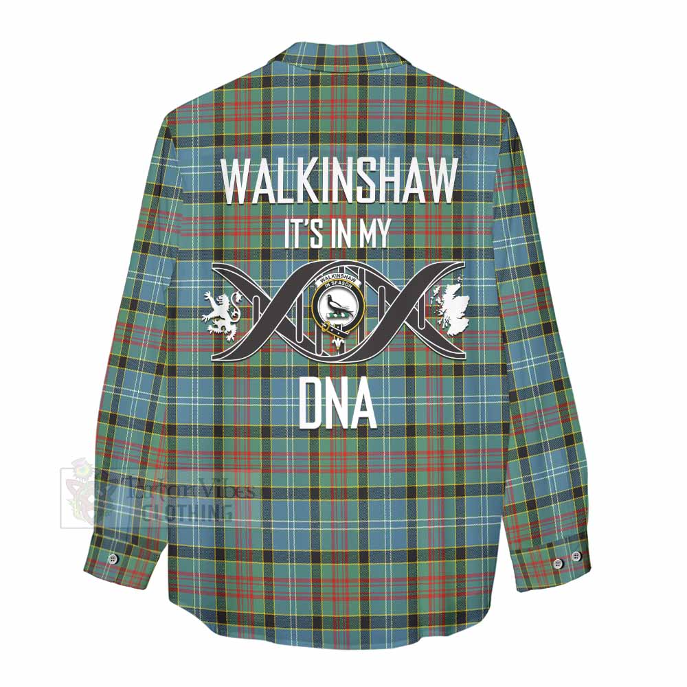 Tartan Vibes Clothing Walkinshaw Tartan Women's Casual Shirt with Family Crest DNA In Me Style