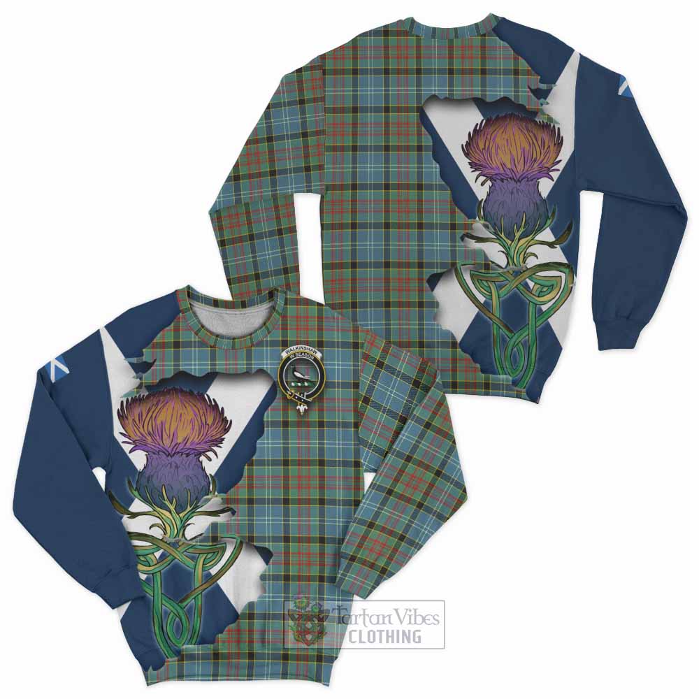 Walkinshaw Tartan Family Crest Sweatshirt Scottish Thistle Celtic Inspired - Tartan Vibes Clothing
