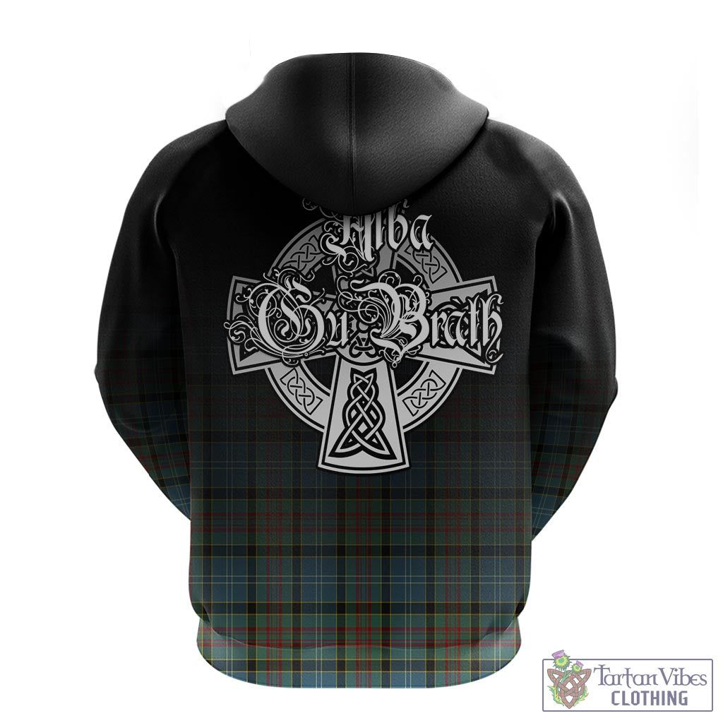 Tartan Vibes Clothing Walkinshaw Tartan Hoodie Featuring Alba Gu Brath Family Crest Celtic Inspired