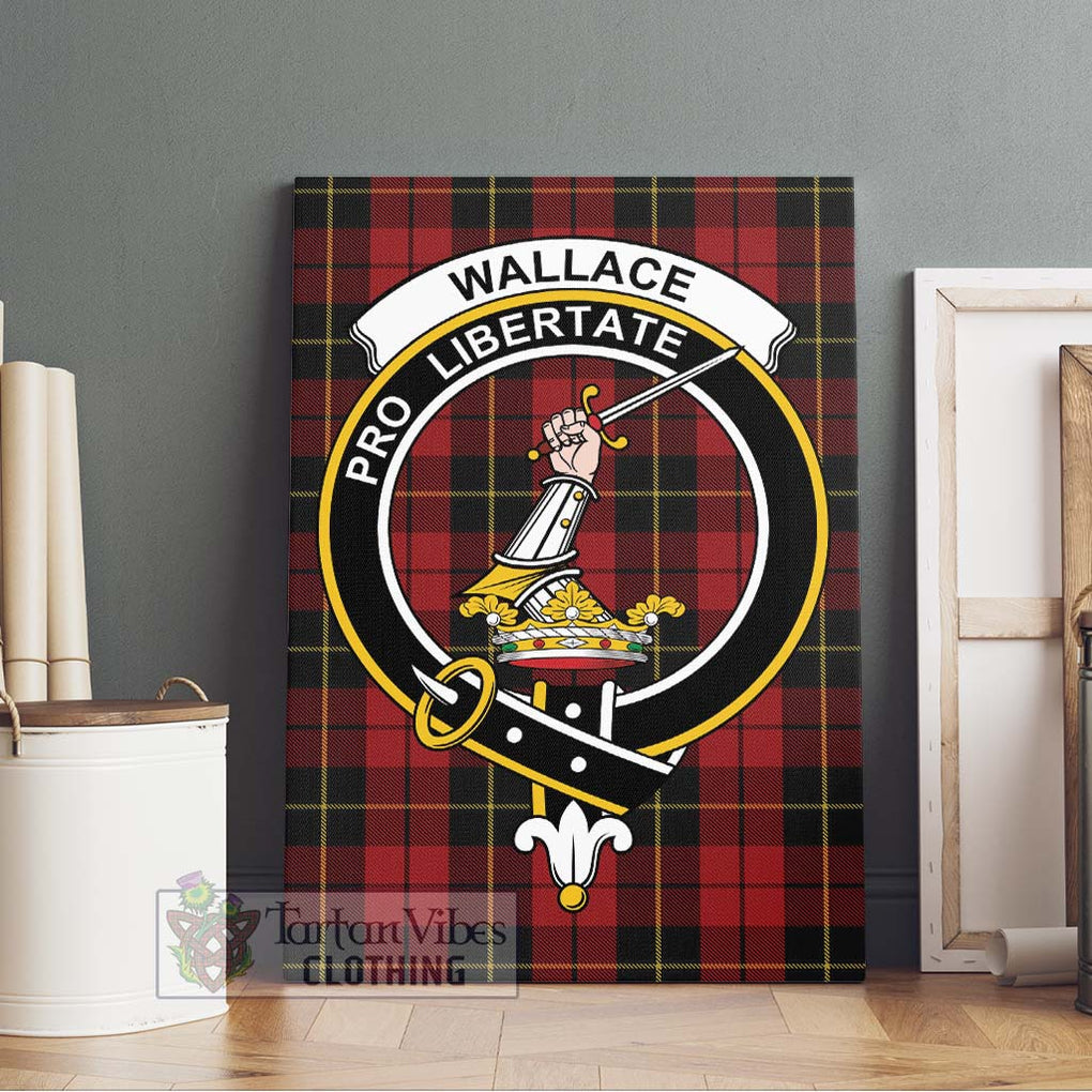 Wallace Tartan Canvas Print Wall Art with Family Crest Without Frame - Tartan Vibes Clothing