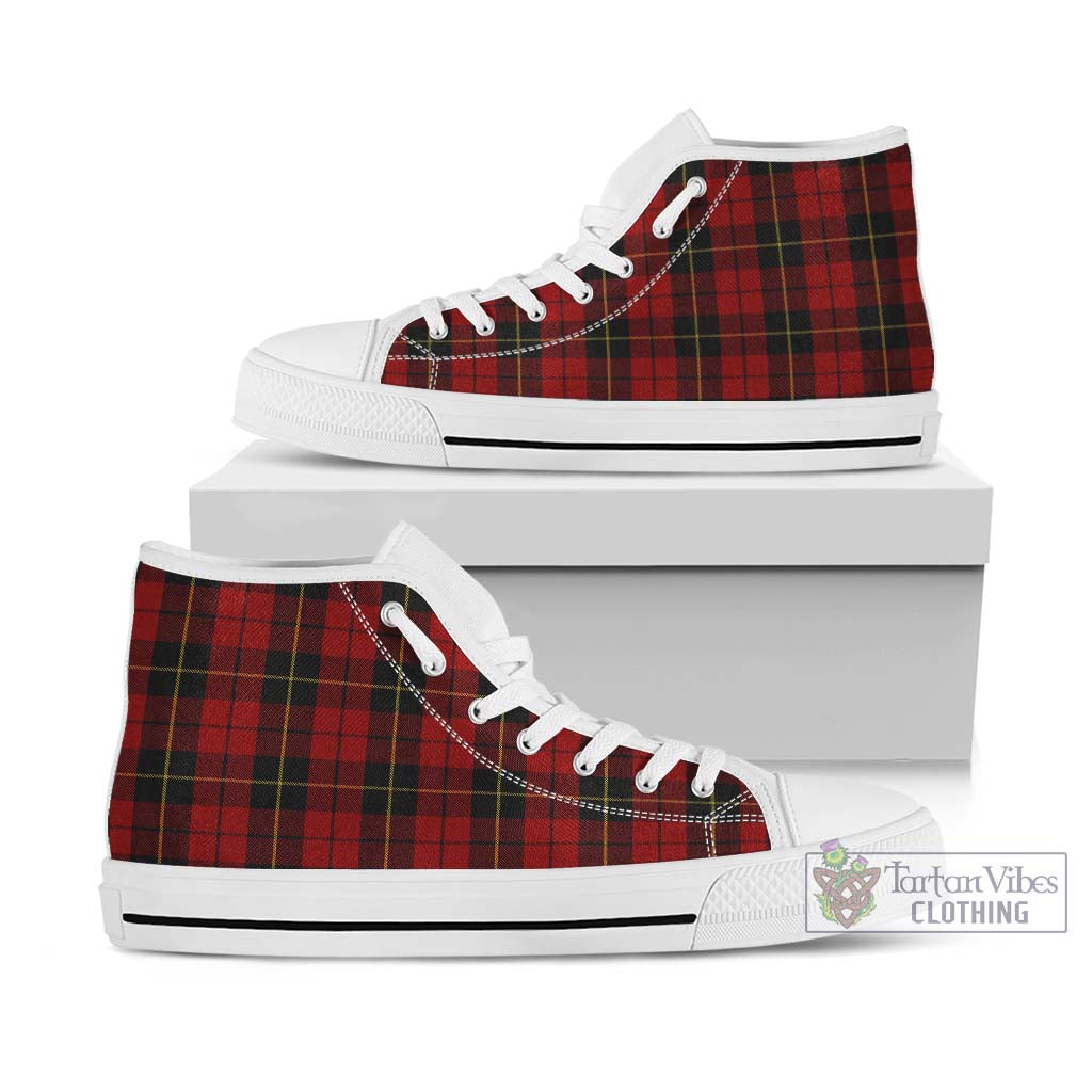 Wallace Tartan High Top Shoes Kid High Top - White Sole - Tartan Vibes Clothing