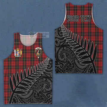 Wallace Crest Tartan Men's Tank Top with New Zealand Silver Fern Half Style