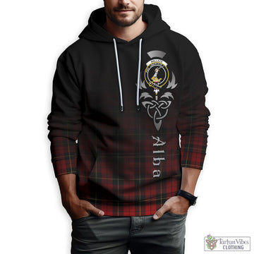 Wallace Tartan Hoodie Featuring Alba Gu Brath Family Crest Celtic Inspired