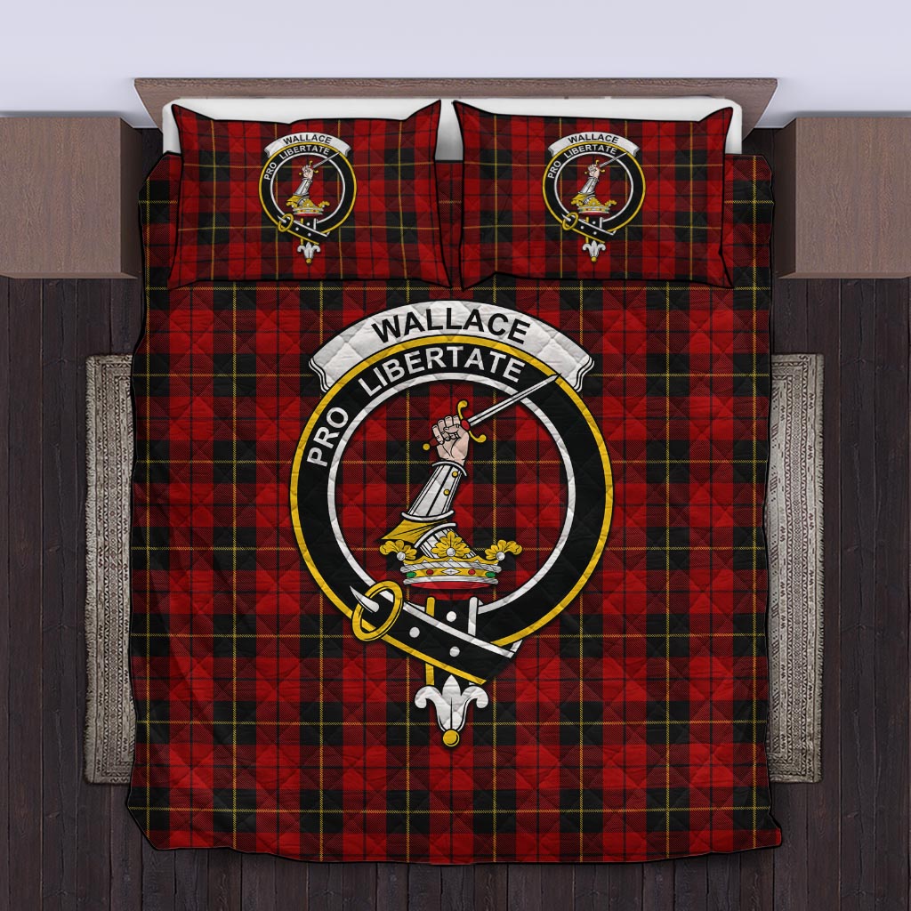 Wallace Tartan Quilt Bed Set with Family Crest Twin - Tartan Vibes Clothing