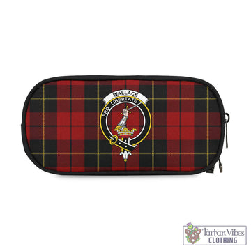 Wallace Tartan Pen and Pencil Case with Family Crest