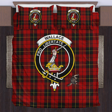 Wallace Tartan Bedding Set with Family Crest