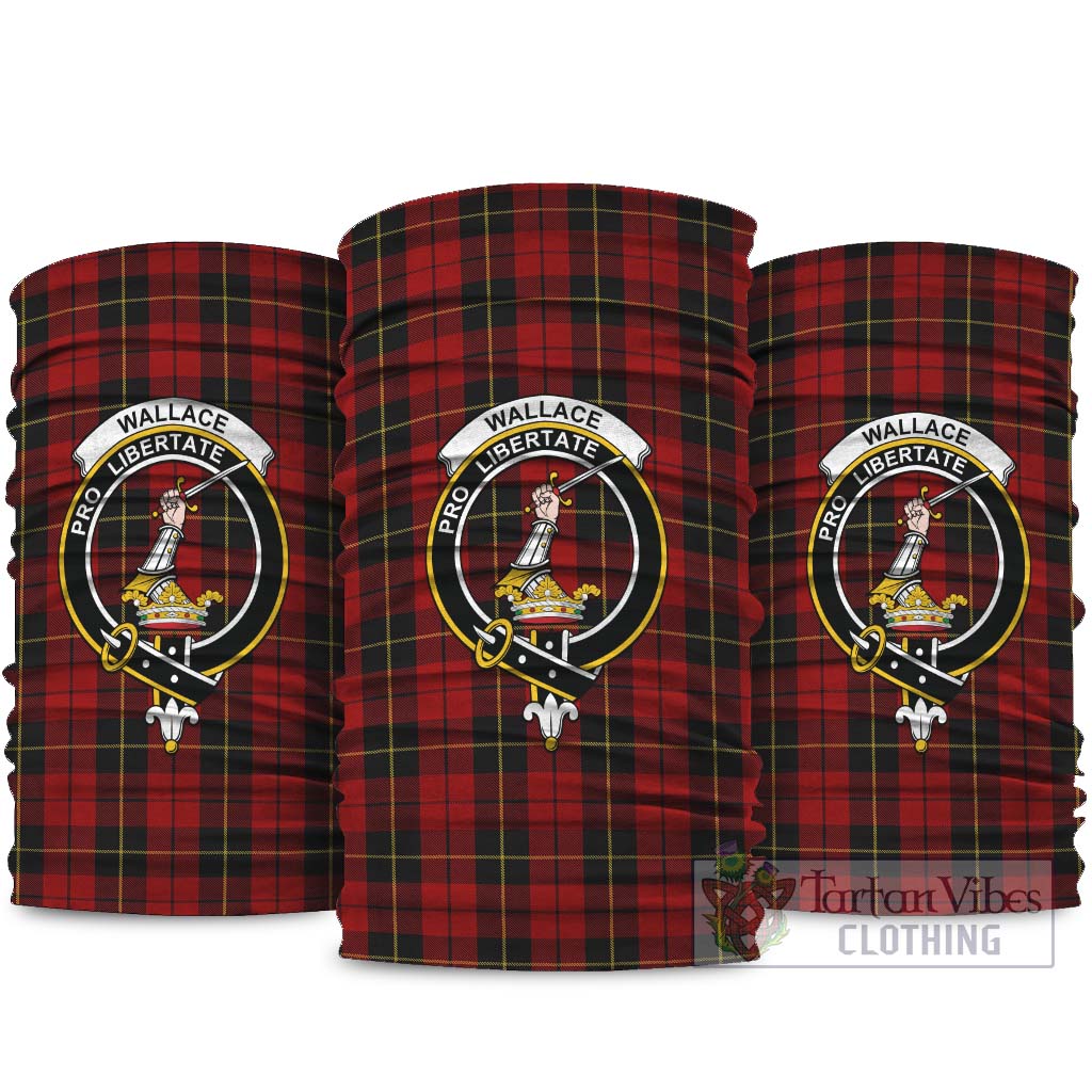 Wallace Tartan Neck Gaiters, Tartan Bandanas, Tartan Head Band with Family Crest