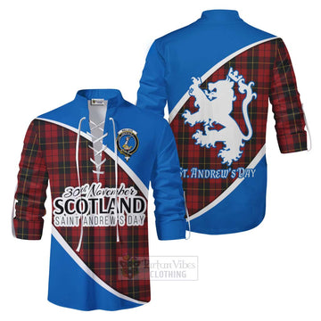 Wallace Family Crest Tartan Ghillie Kilt Shirt Celebrate Saint Andrew's Day in Style