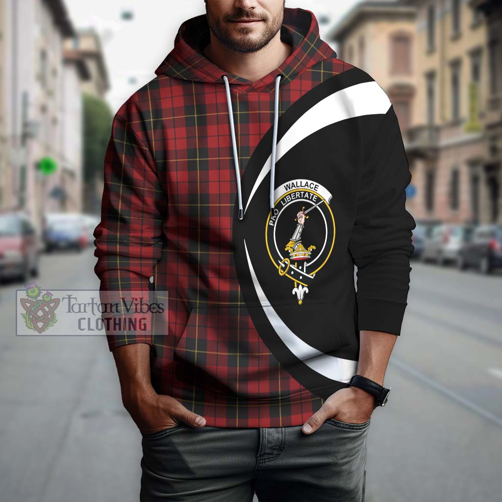 Wallace Tartan Hoodie with Family Crest Circle Style Zip Hoodie - Tartan Vibes Clothing