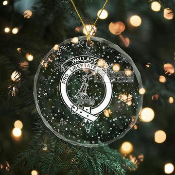 Wallace Clan Crest Christmas Glass Ornament