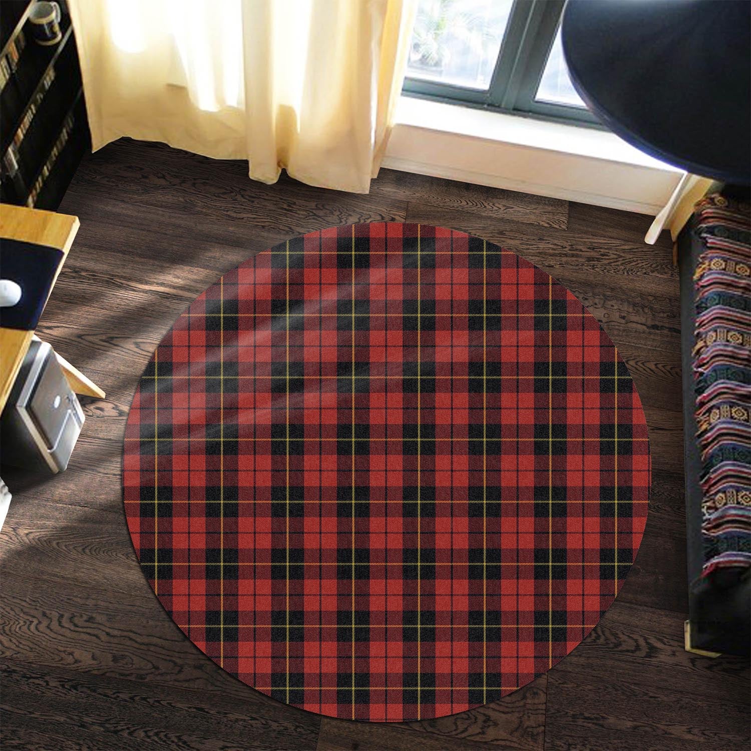 Wallace Tartan Round Rug Premium Round Rug - Tartan Vibes Clothing