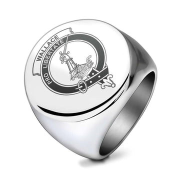 Wallace Clan Crest Engraved Ring