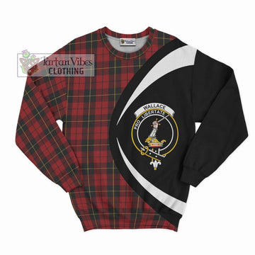 Wallace Tartan Sweatshirt with Family Crest Circle Style