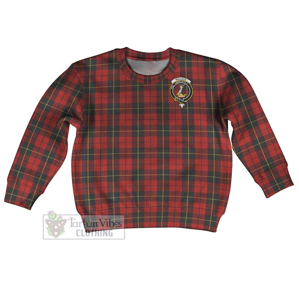 Wallace Tartan Kid Ugly Sweater with Family Crest Kid - Tartan Vibes Clothing