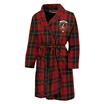 Wallace Tartan Bathrobe with Family Crest