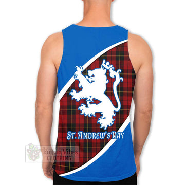 Wallace Family Crest Tartan Men's Tank Top Celebrate Saint Andrew's Day in Style - Tartan Vibes Clothing