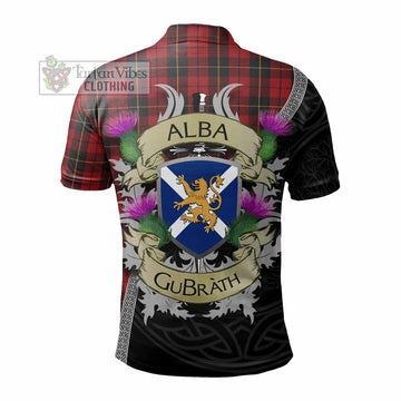 Wallace Tartan Family Crest Polo Shirt Lion Rampant Royal Thistle Shield Celtic Inspired - Tartan Vibes Clothing