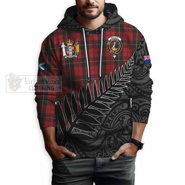 Wallace Crest Tartan Hoodie with New Zealand Silver Fern Half Style