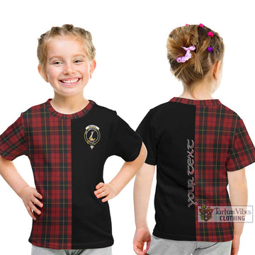 Wallace Tartan Kid T-Shirt with Family Crest and Half Of Me Style - Tartan Vibes Clothing