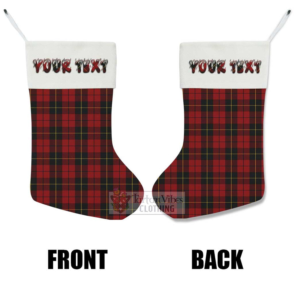 Tartan Vibes Clothing Wallace Tartan Christmas Stocking with Personalized Text