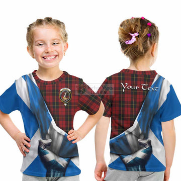 Wallace Tartan Kid T-Shirt with Family Crest Scotland Patriotic Style - Tartan Vibes Clothing