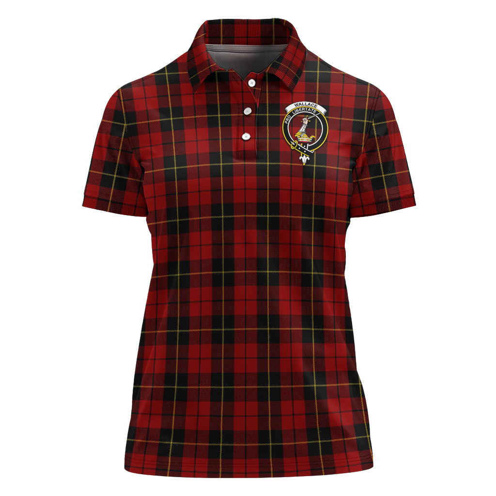 wallace-tartan-polo-shirt-with-family-crest-for-women