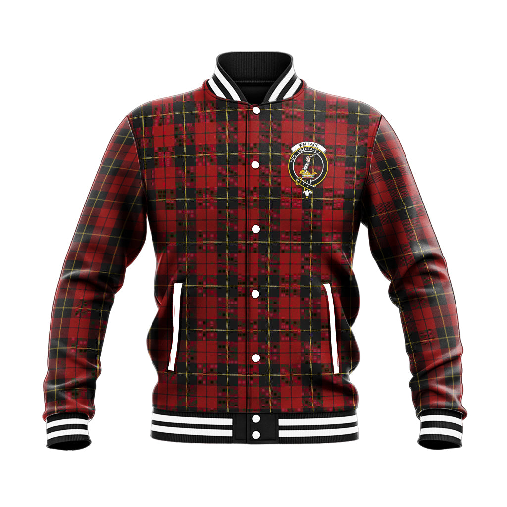 Wallace Tartan Baseball Jacket with Family Crest - Tartan Vibes Clothing