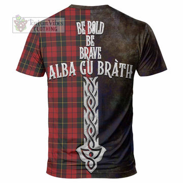 Wallace Tartan Family Crest T-Shirt Alba Gu Brath Be Brave Lion Ancient Style