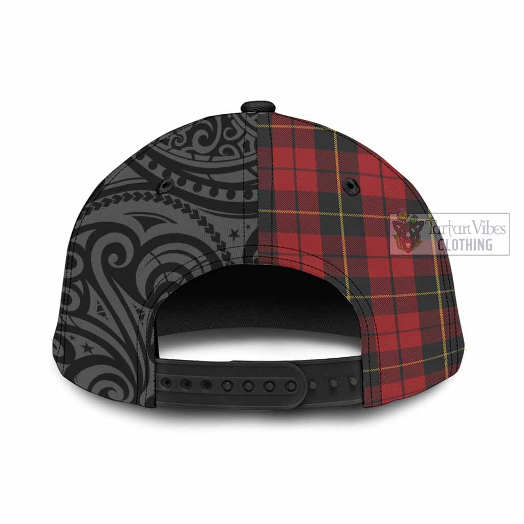 Tartan Vibes Clothing Wallace Tartan Classic Cap with New Zealand Silver Fern Half Style