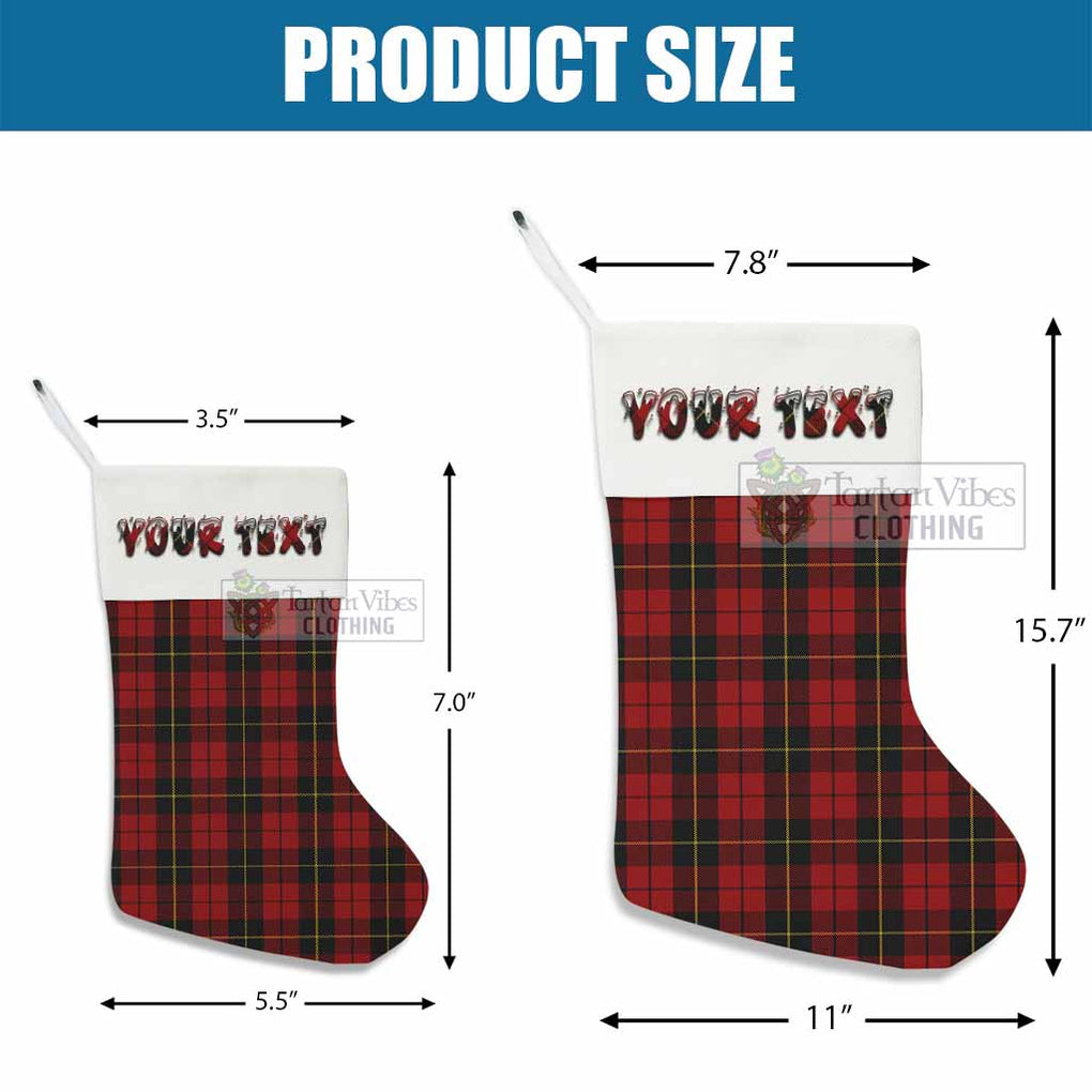 Tartan Vibes Clothing Wallace Tartan Christmas Stocking with Personalized Text